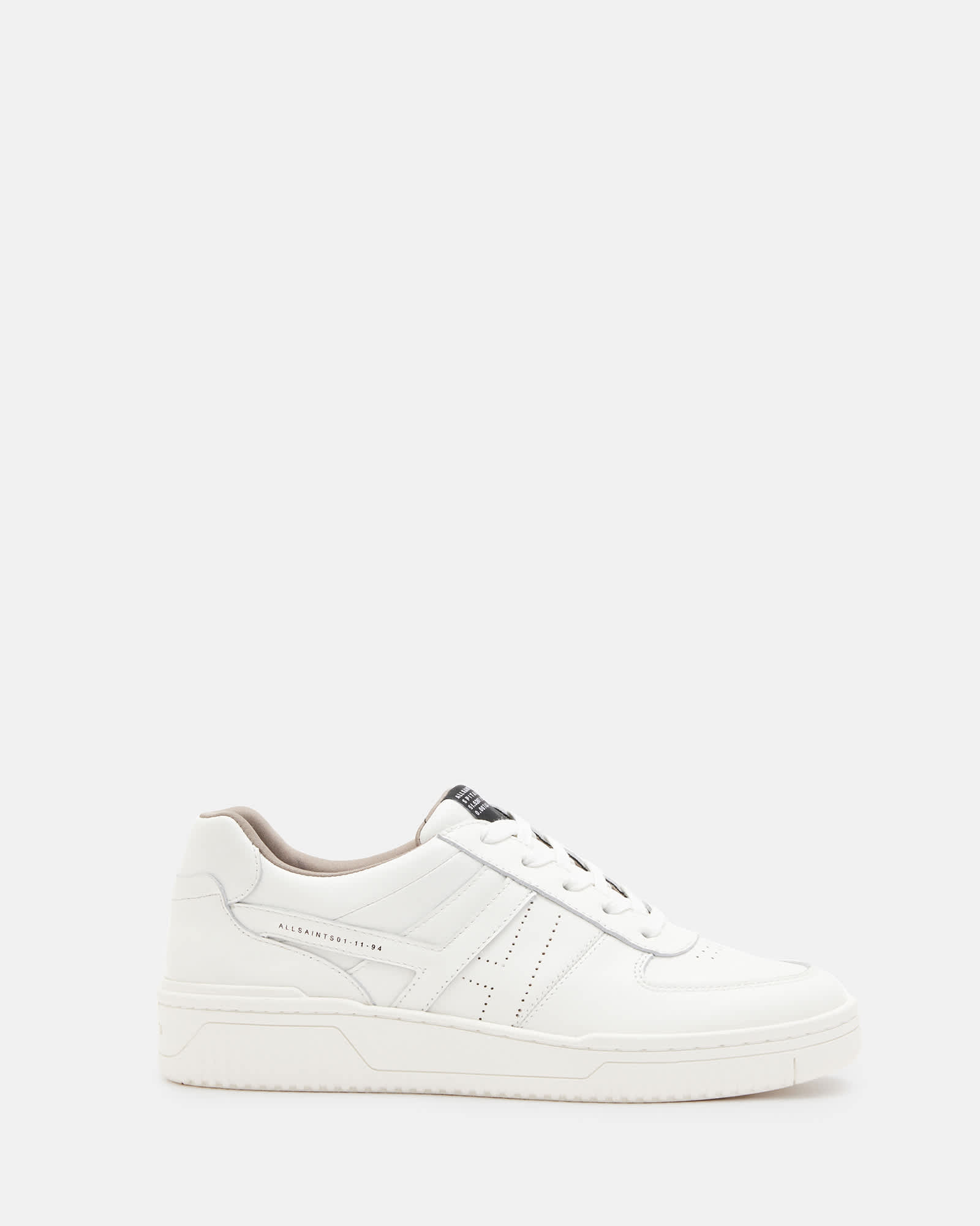 Allsaints Women's Vix Low Top Round Toe Leather Trainers - Size  7
