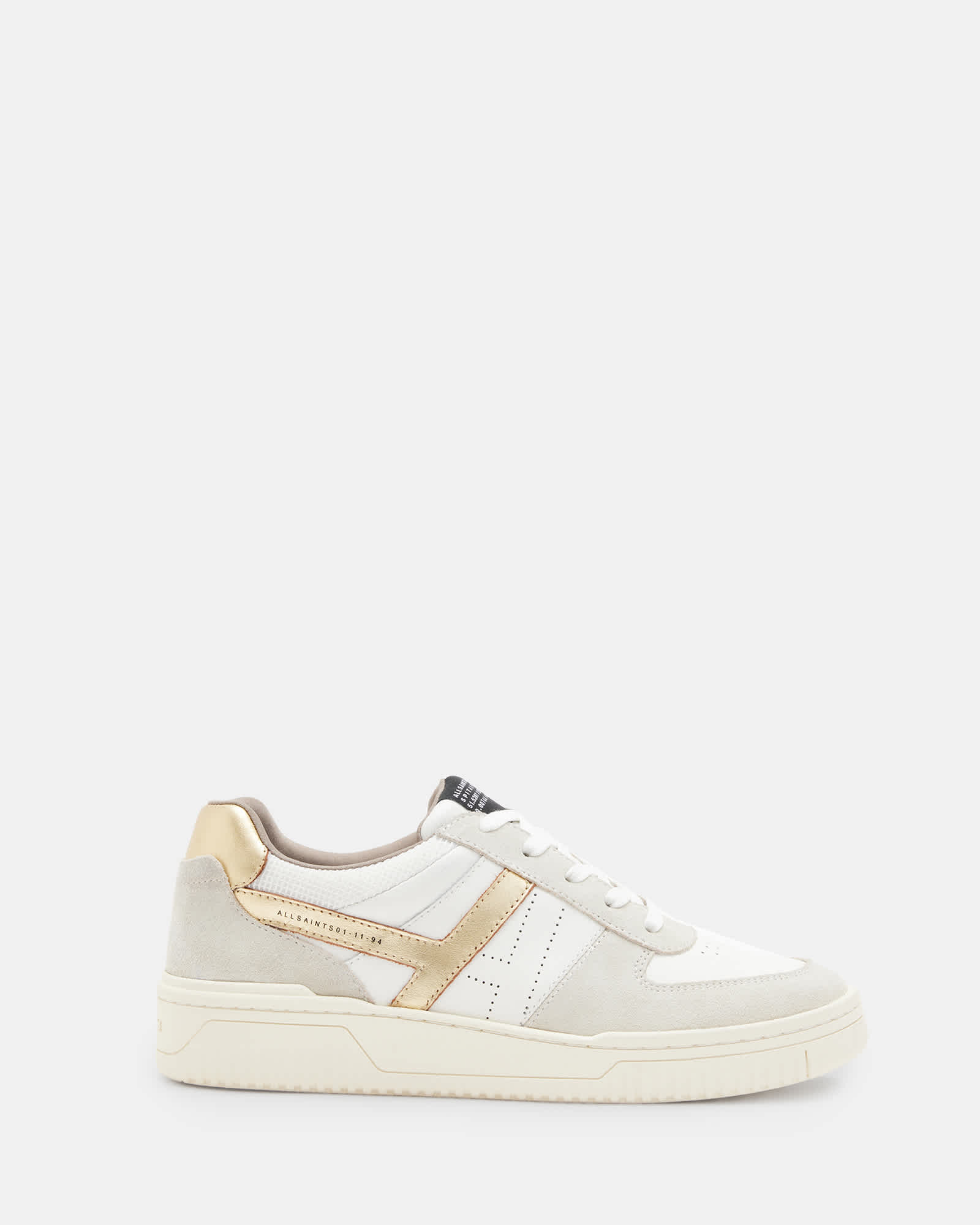 Allsaints Women's Vix Low Top Round Toe Suede Trainers - Size  4