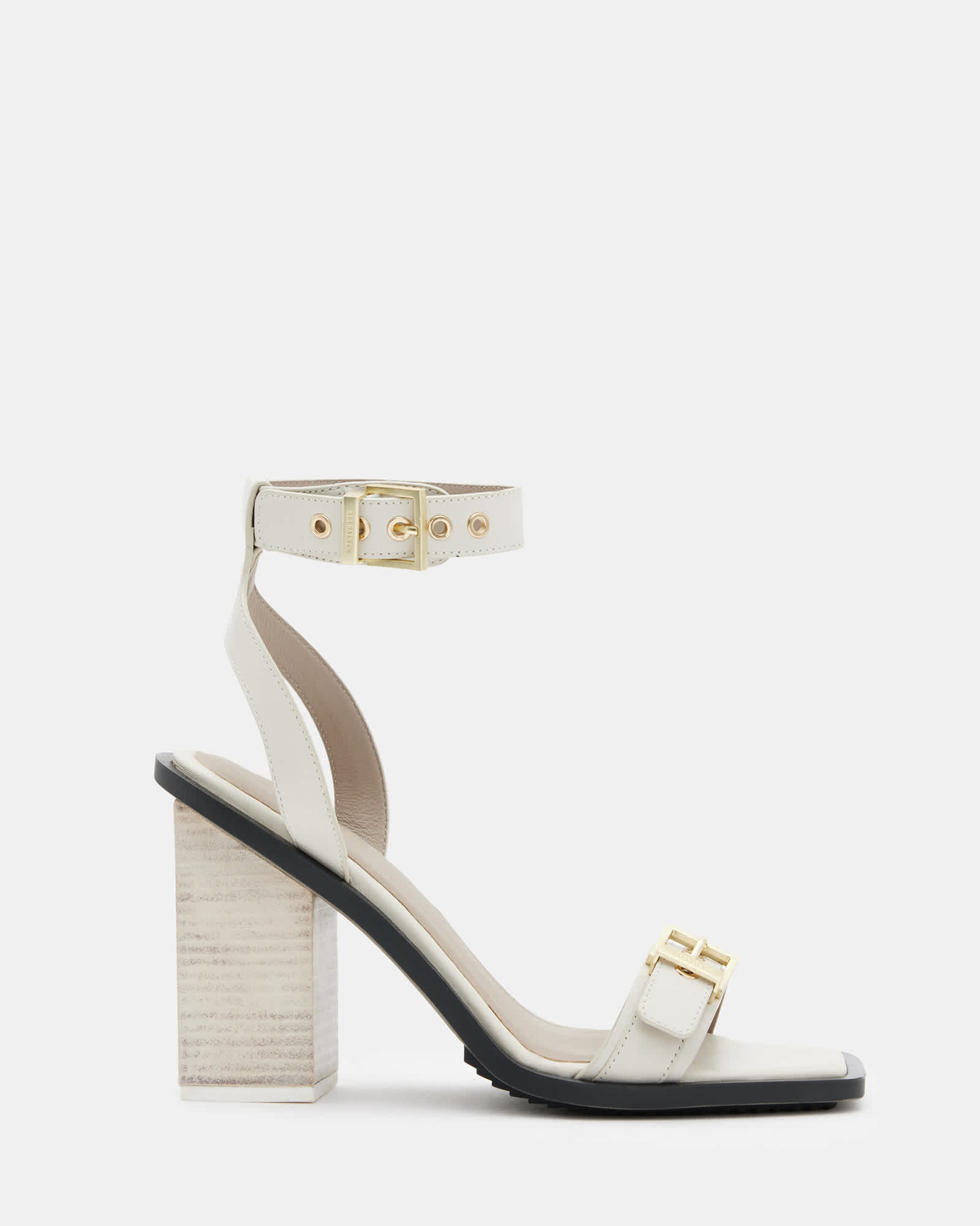 Allsaints Women's Pamela Leather Heel Sandals - Size  4