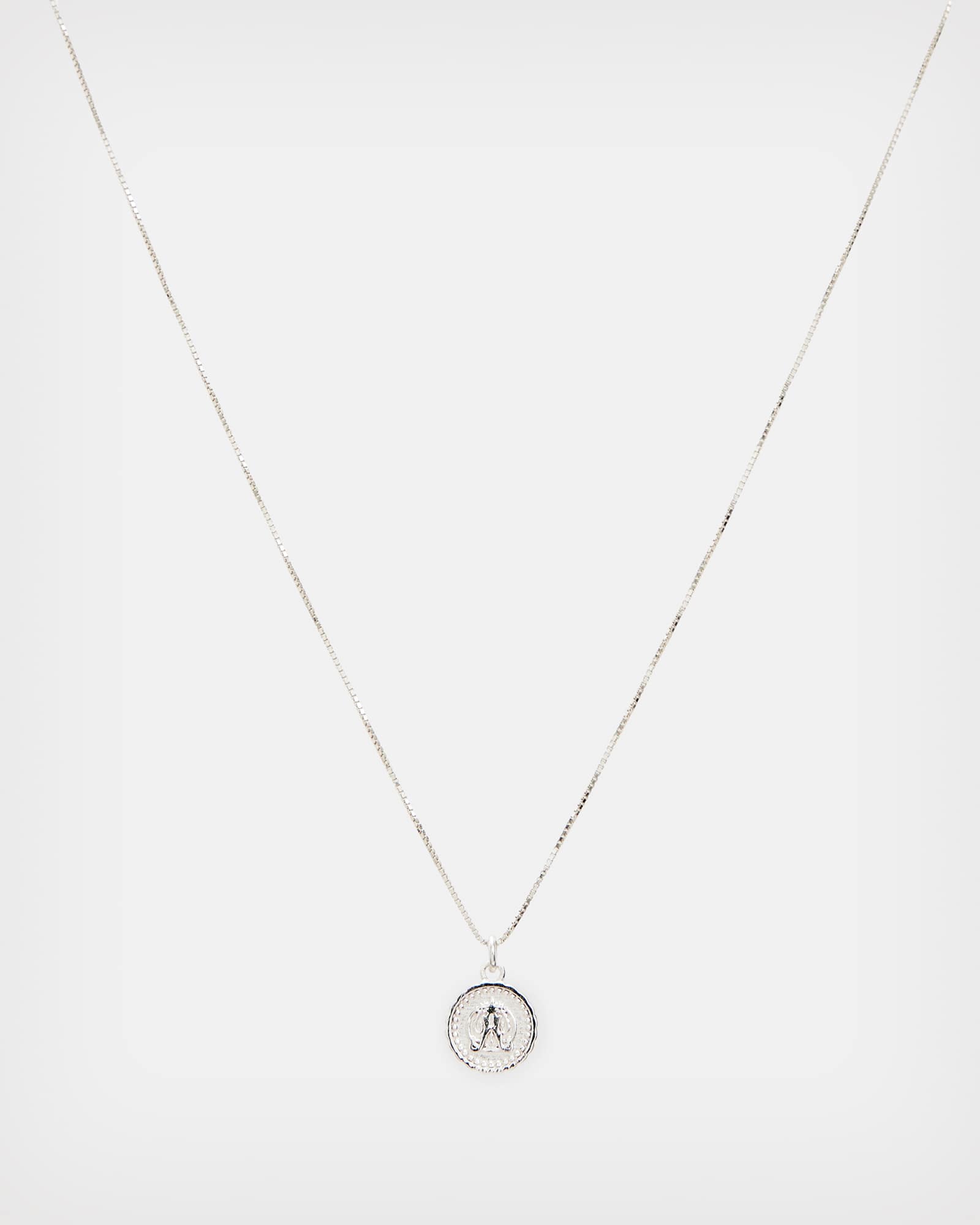 AllSaints Women's Lace Erin Coin Sterling Silver Necklace
