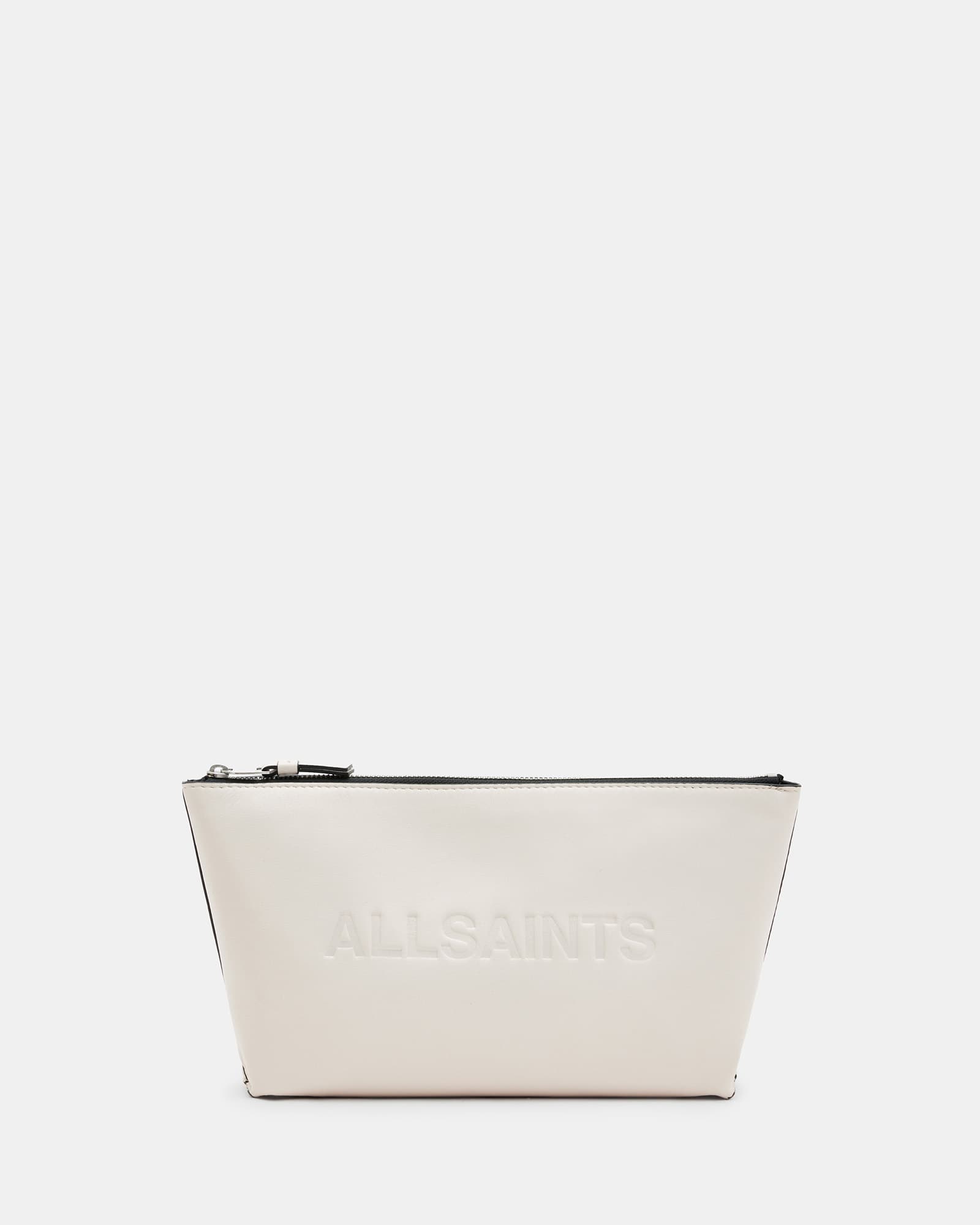AllSaints Emile Leather Logo Pouch Bag,, DESERT WHITE