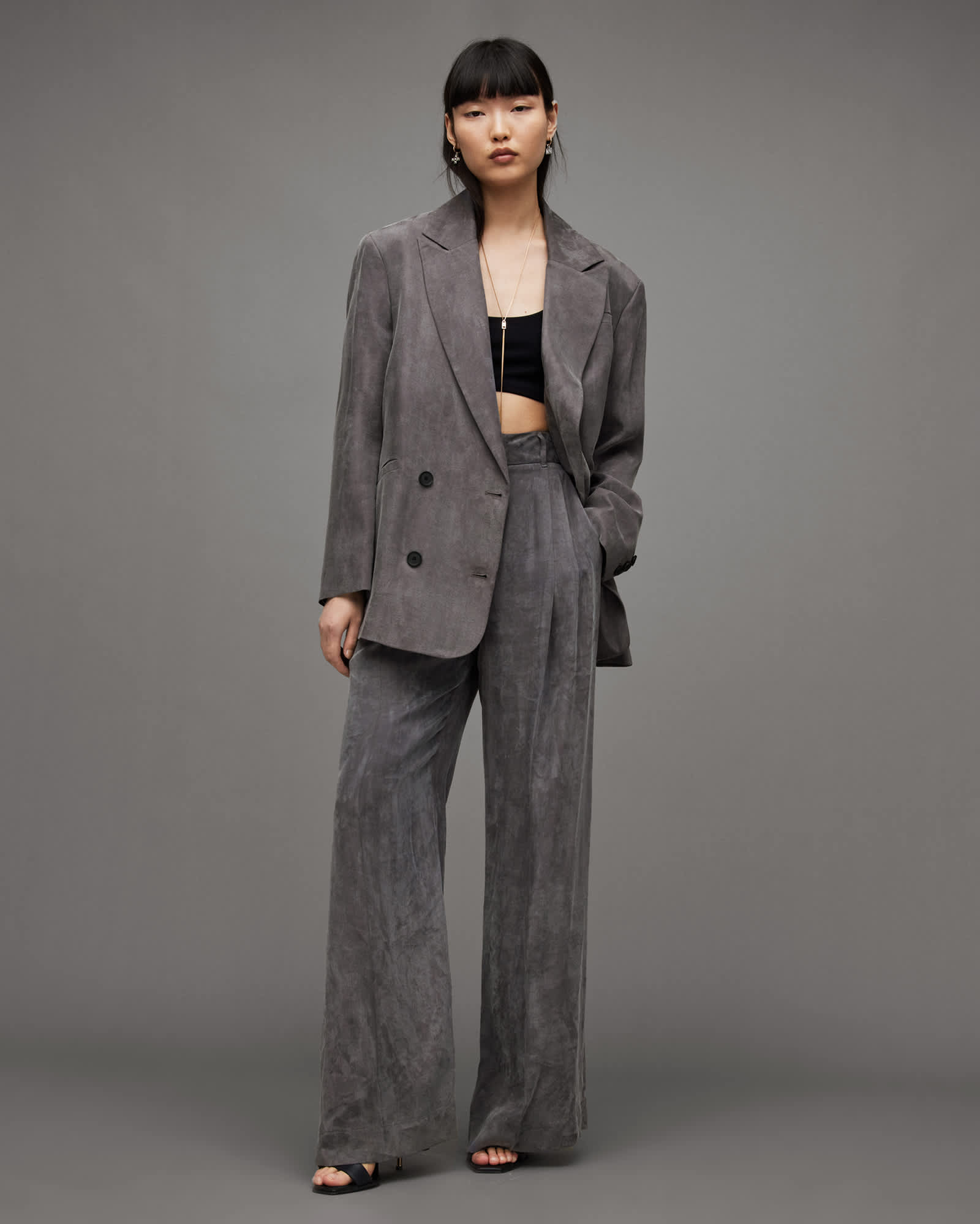 Allsaints Women's Elle Double Breasted Lightweight Blazer - Size  12