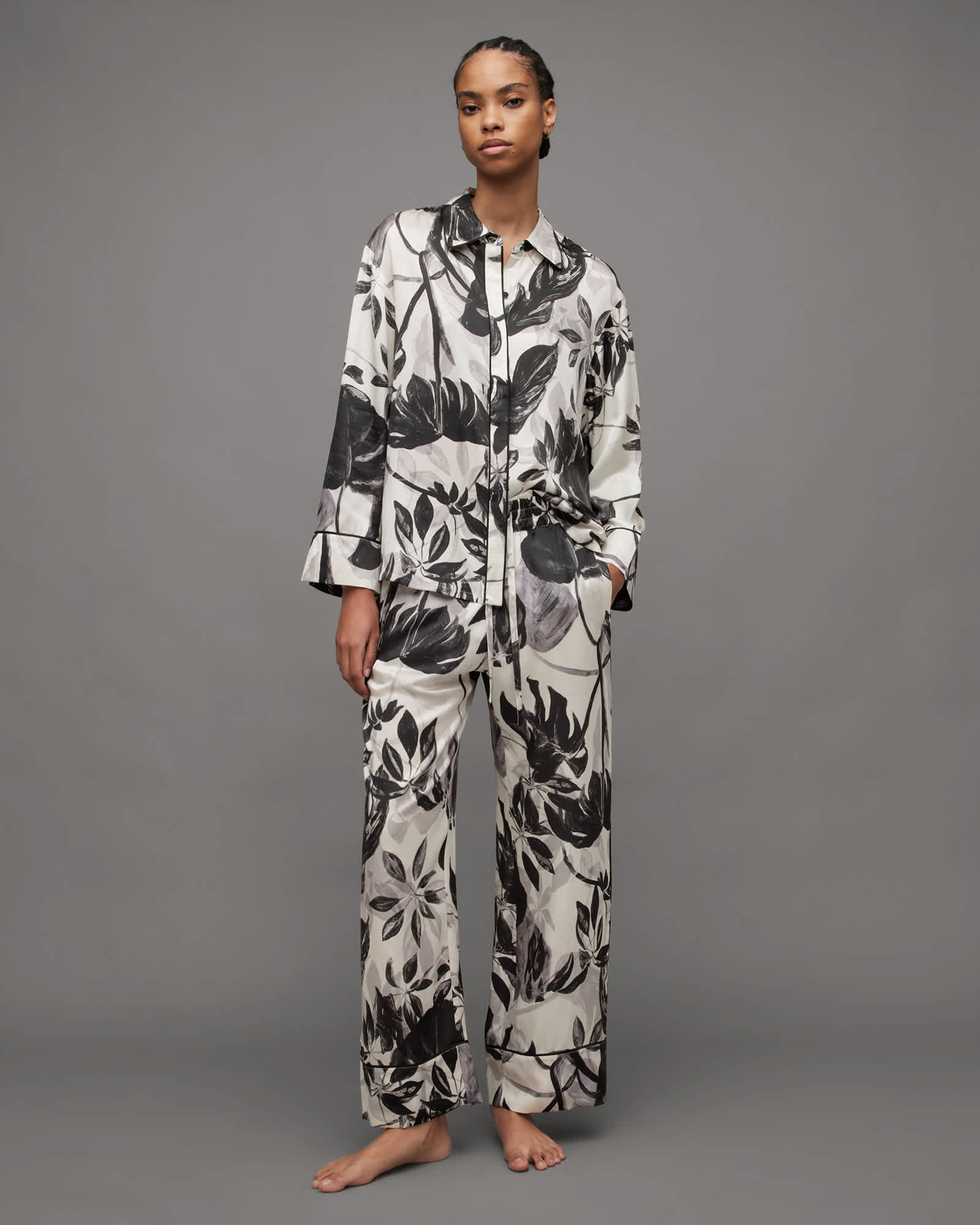 Allsaints Women's Sofi Silk Blend Jackie Pyjama Shirt - Size  S