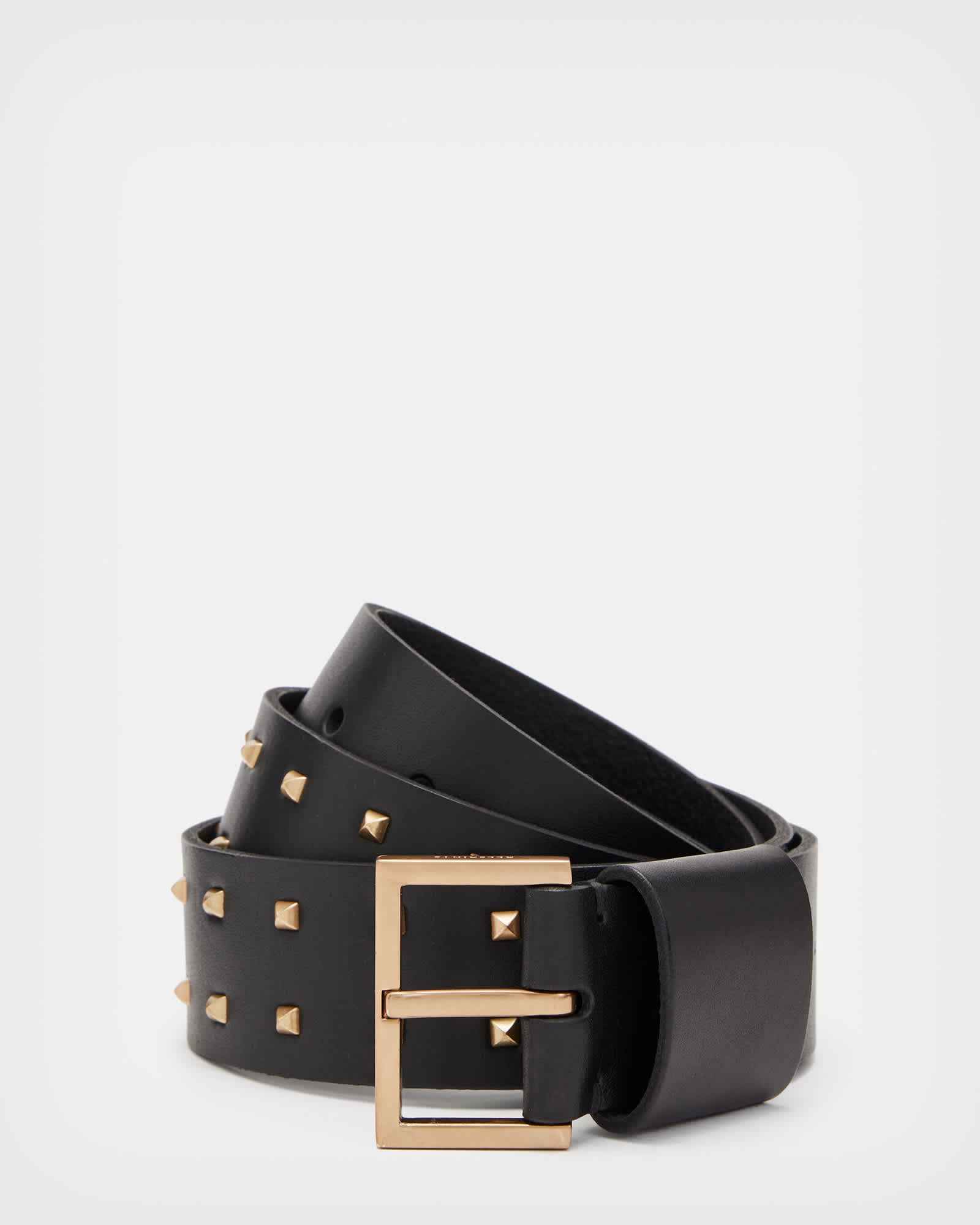 Allsaints Women's Maxie Leather Studded Belt - Size  Xs