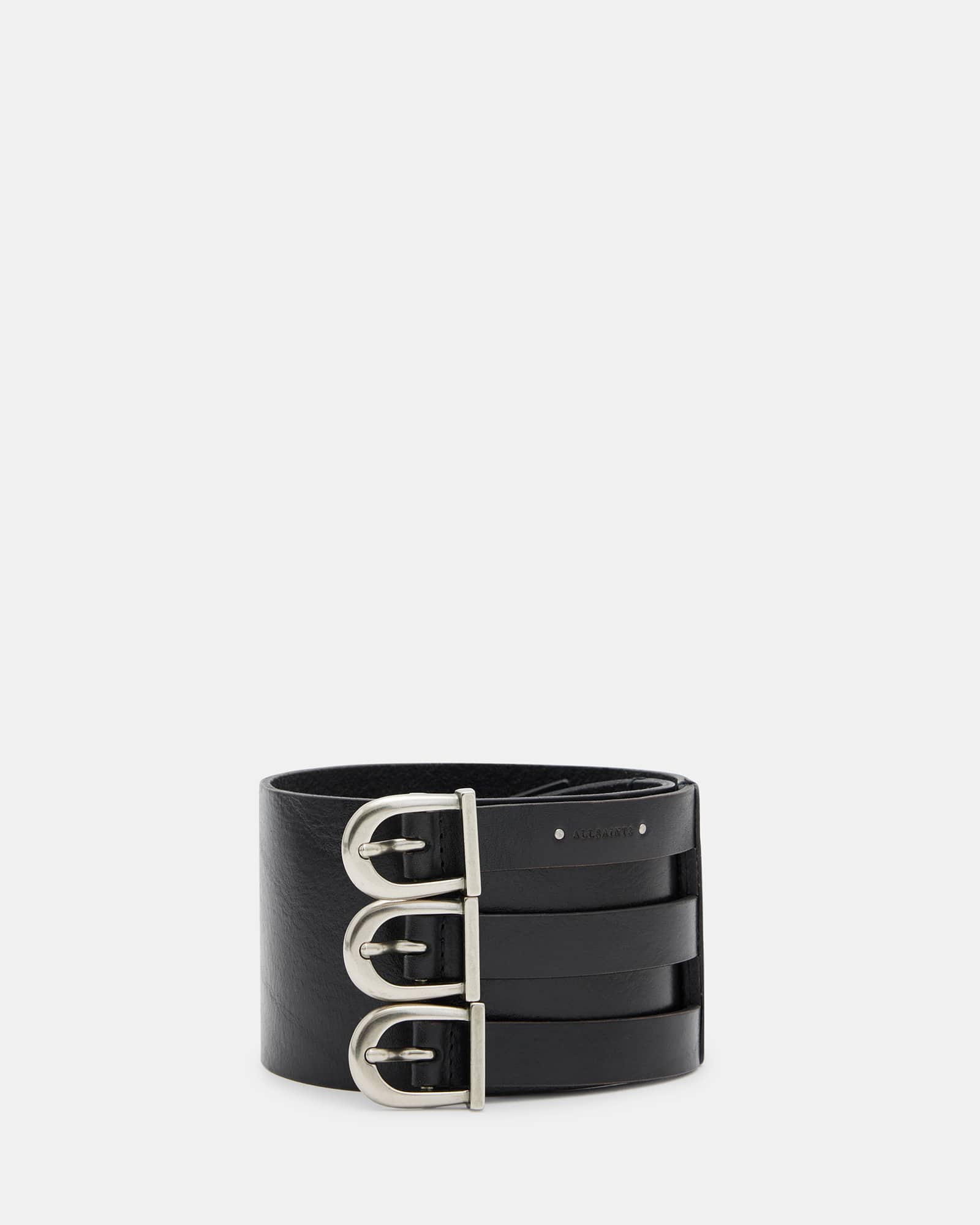 Allsaints Women's Briony Wide Leather Waist Belt - Size  Xs