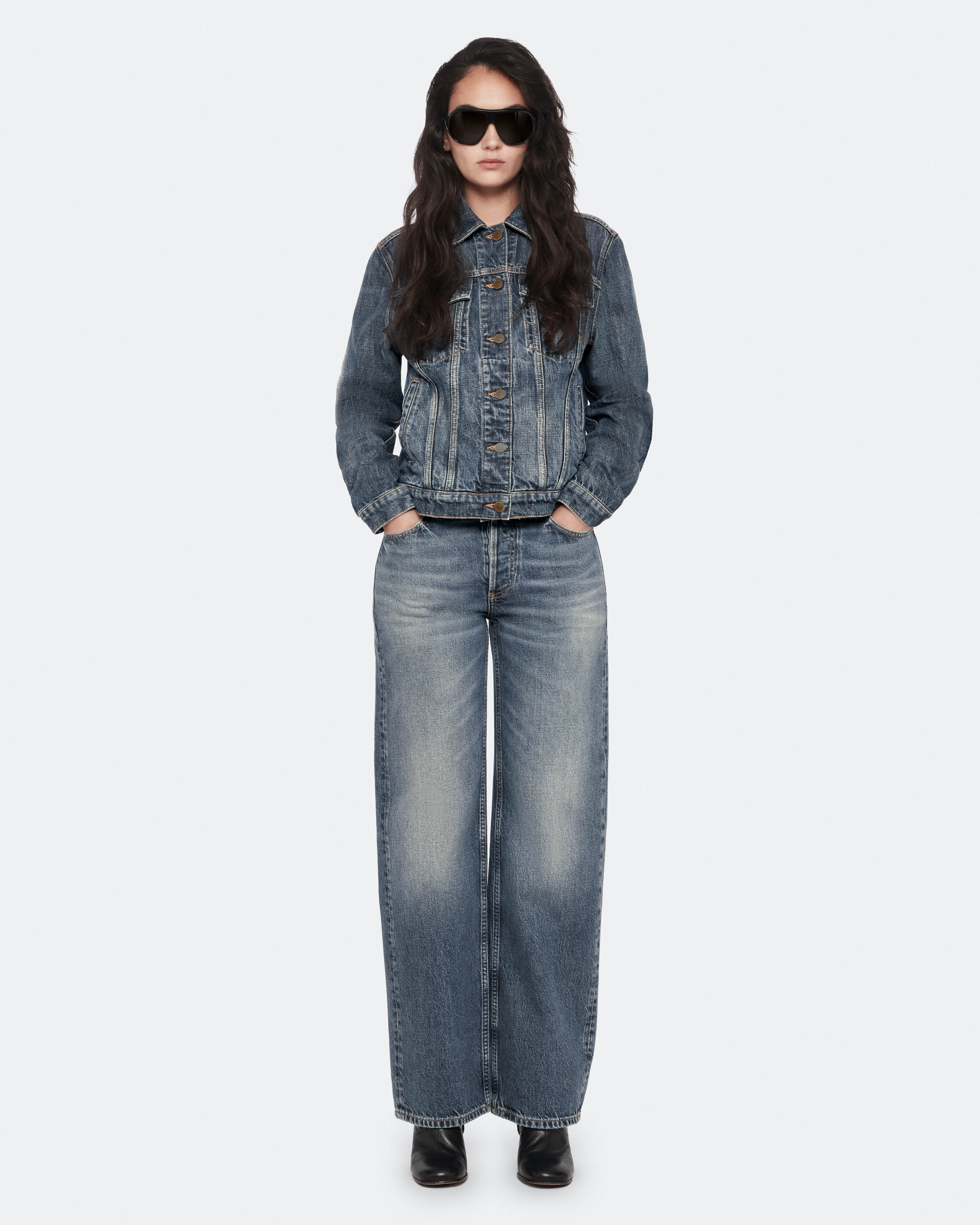 AllSaints Cohen Mid-Rise Straight-Leg Jeans