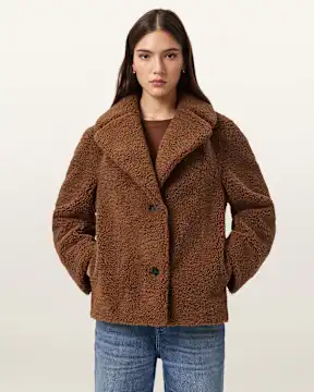 AllSaints Eddie Faux Teddy Jacket