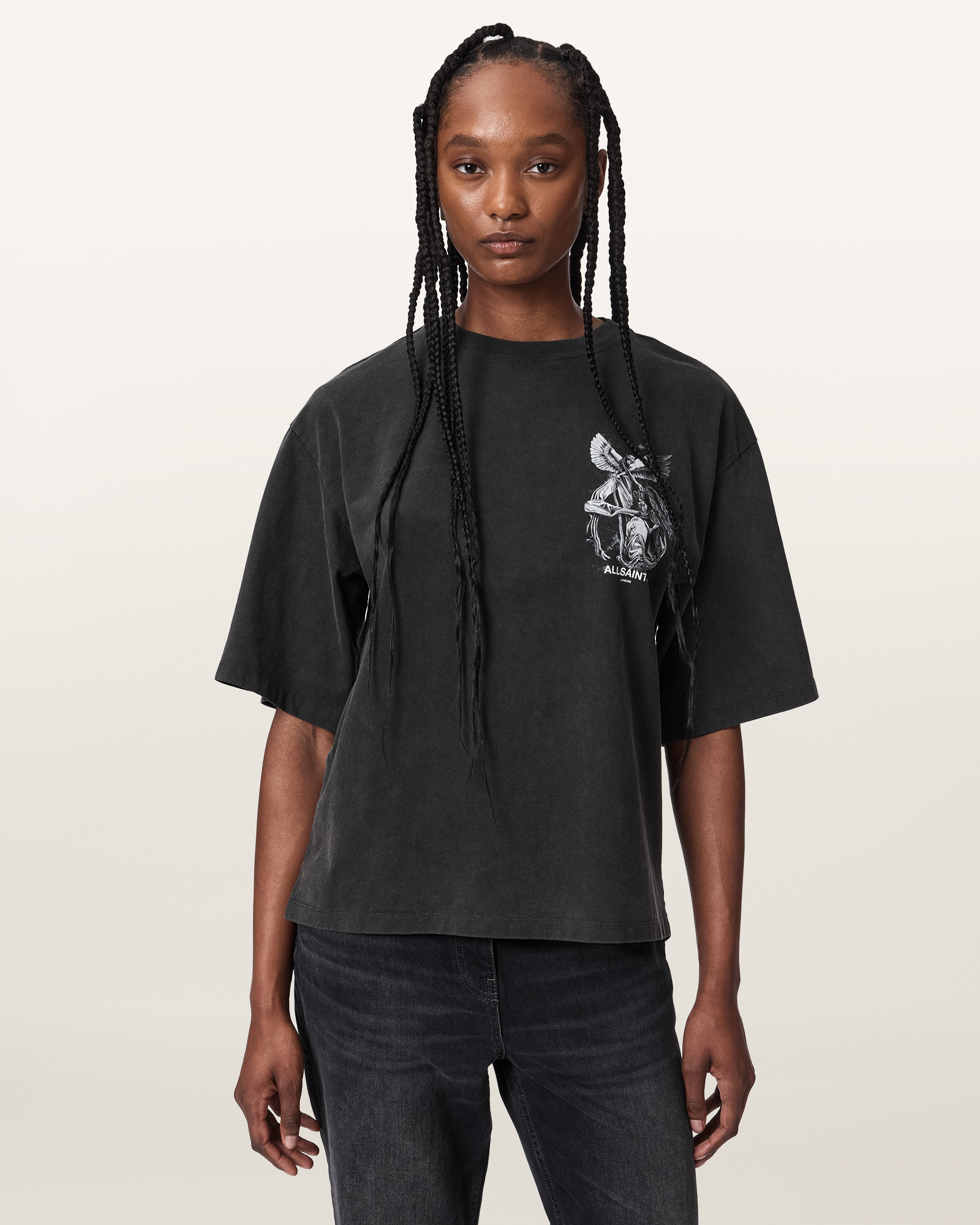 ALLSAINTS｜올세인츠 세라프 아멜리 숏슬리브 W047JF-162 Q3YW047JF162