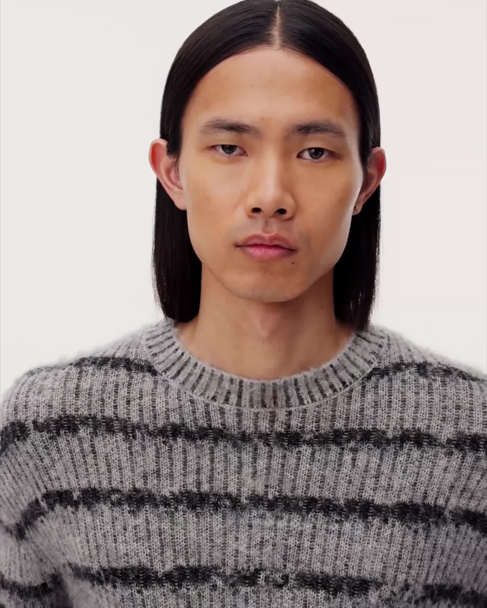 Dissolved Crew Neck Striped Jumper