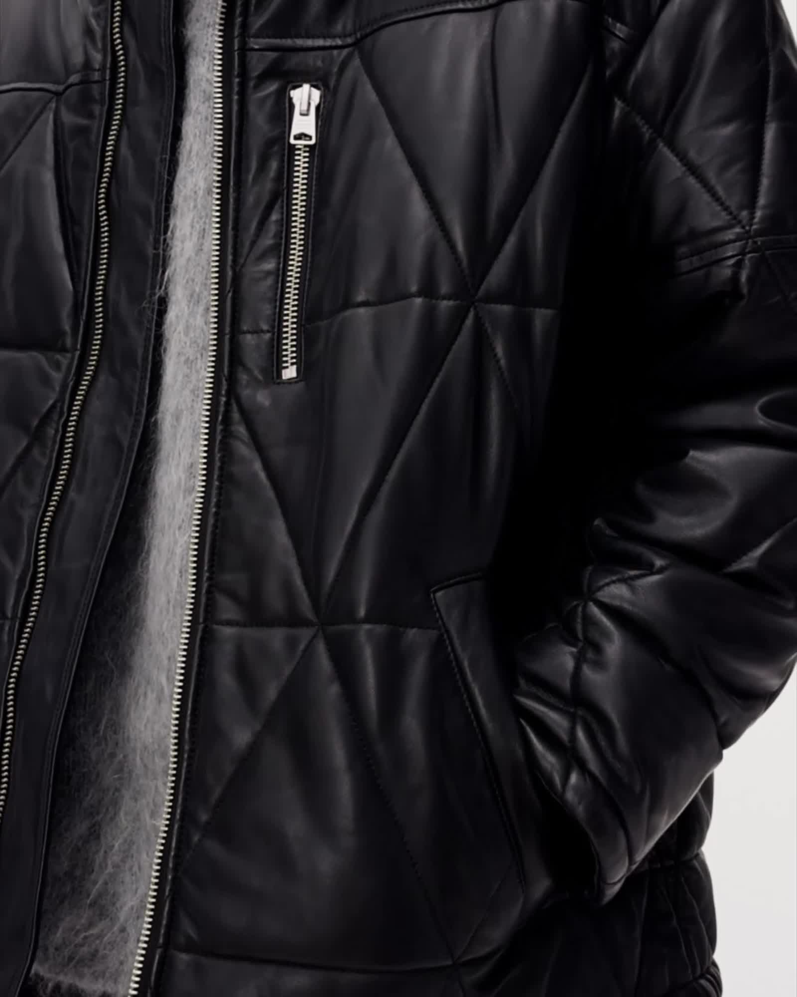 Brockwell Leather Puffer Jacket