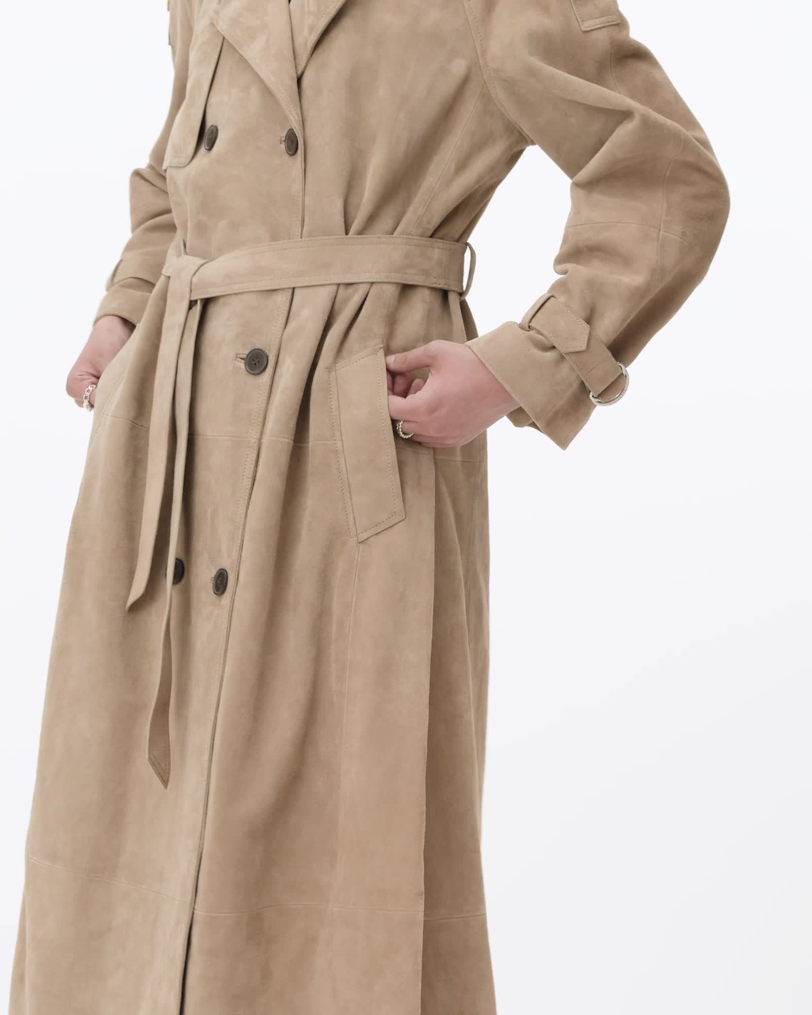 Reed Suede Trench Coat