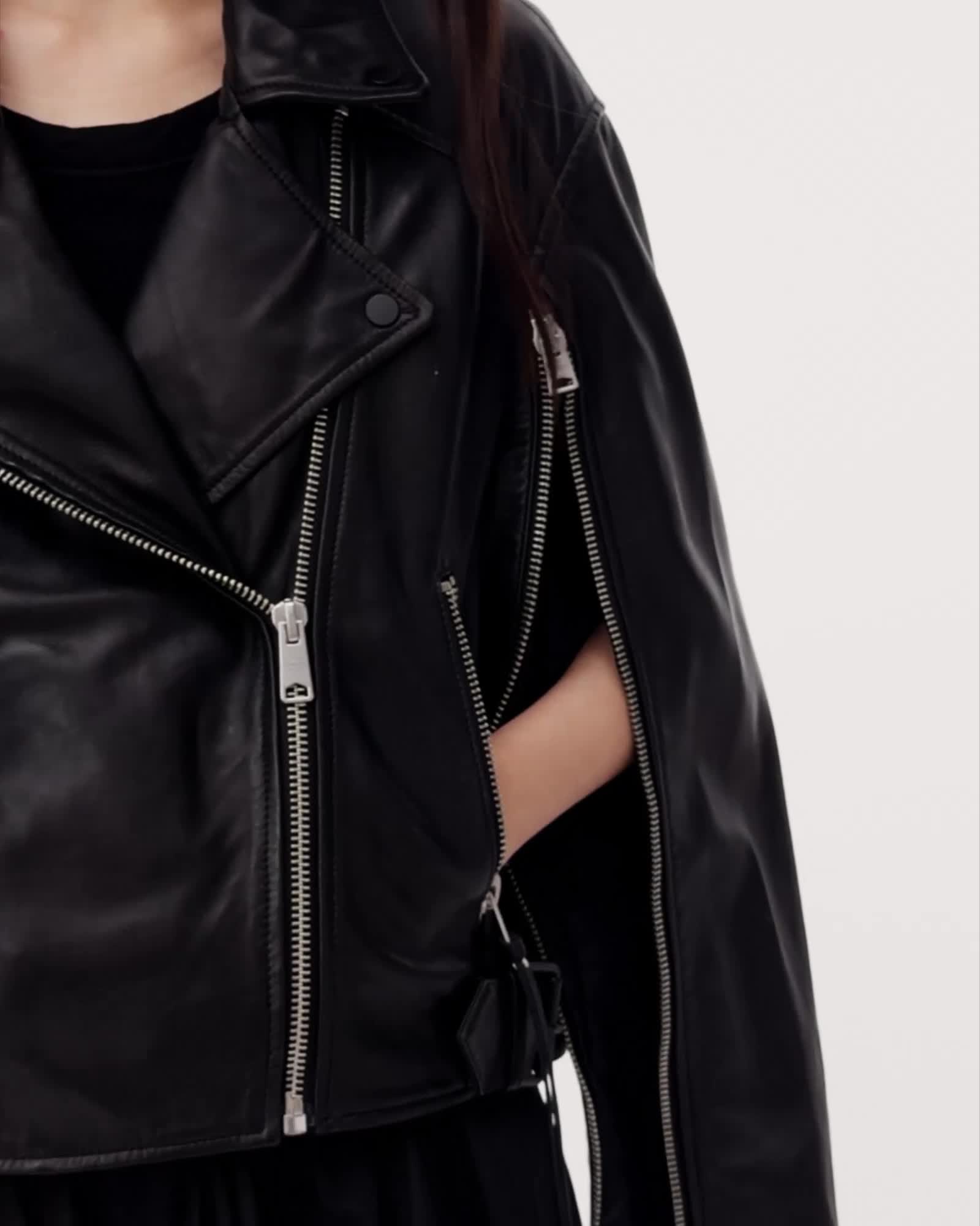 Masone Leather Biker Jacket