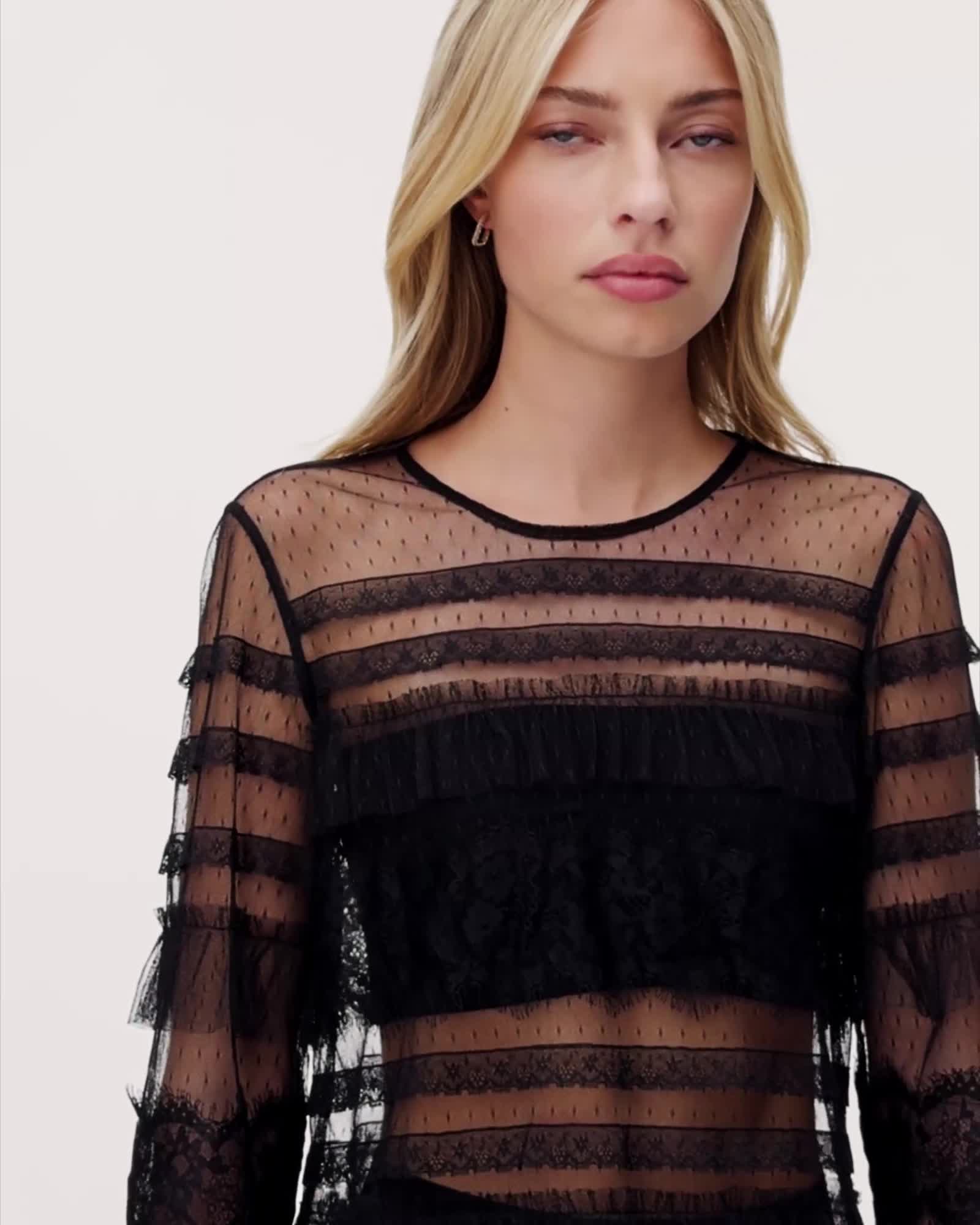 Arlea Tulle Lace Top