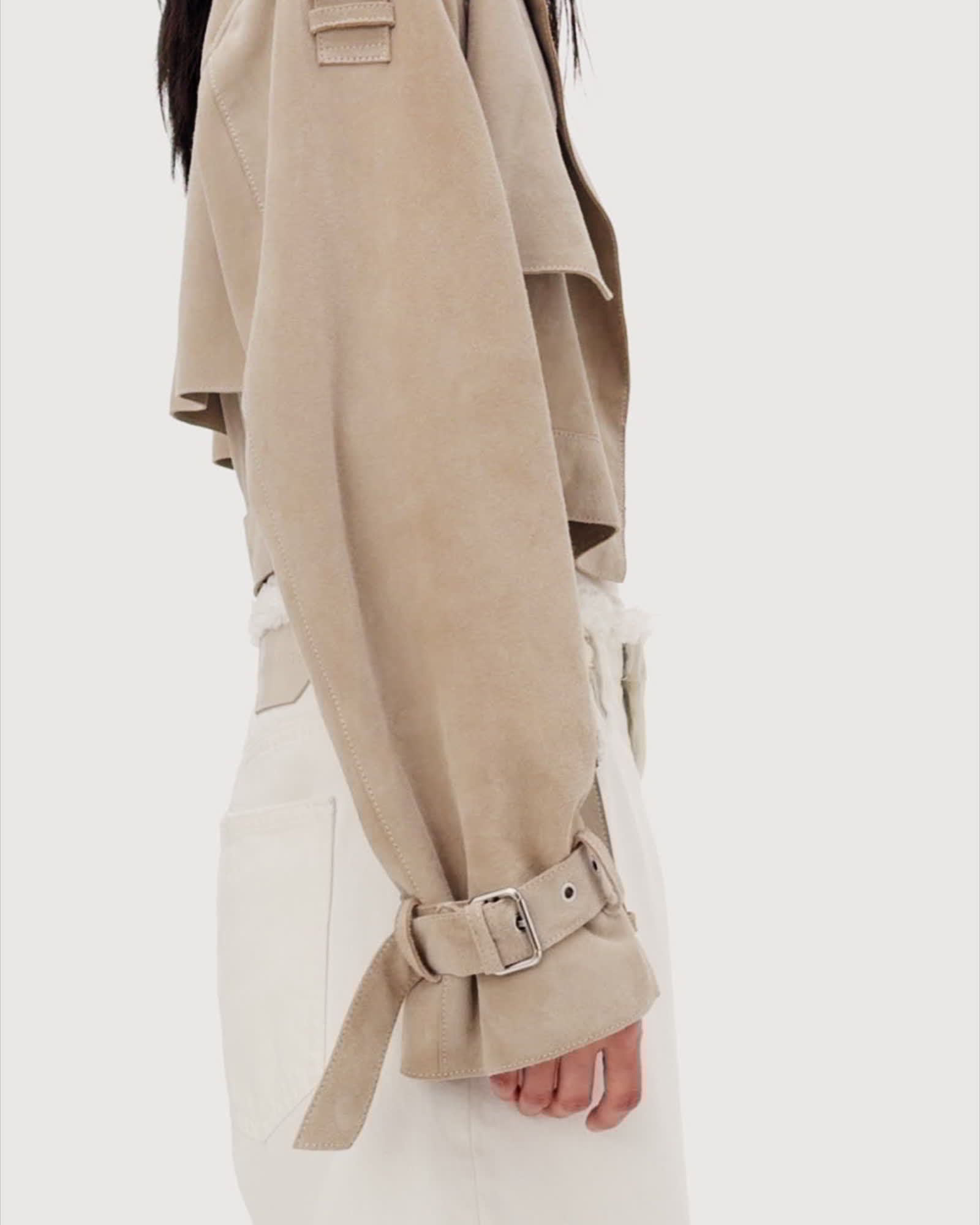 Ophelia Cropped Suede Jacket