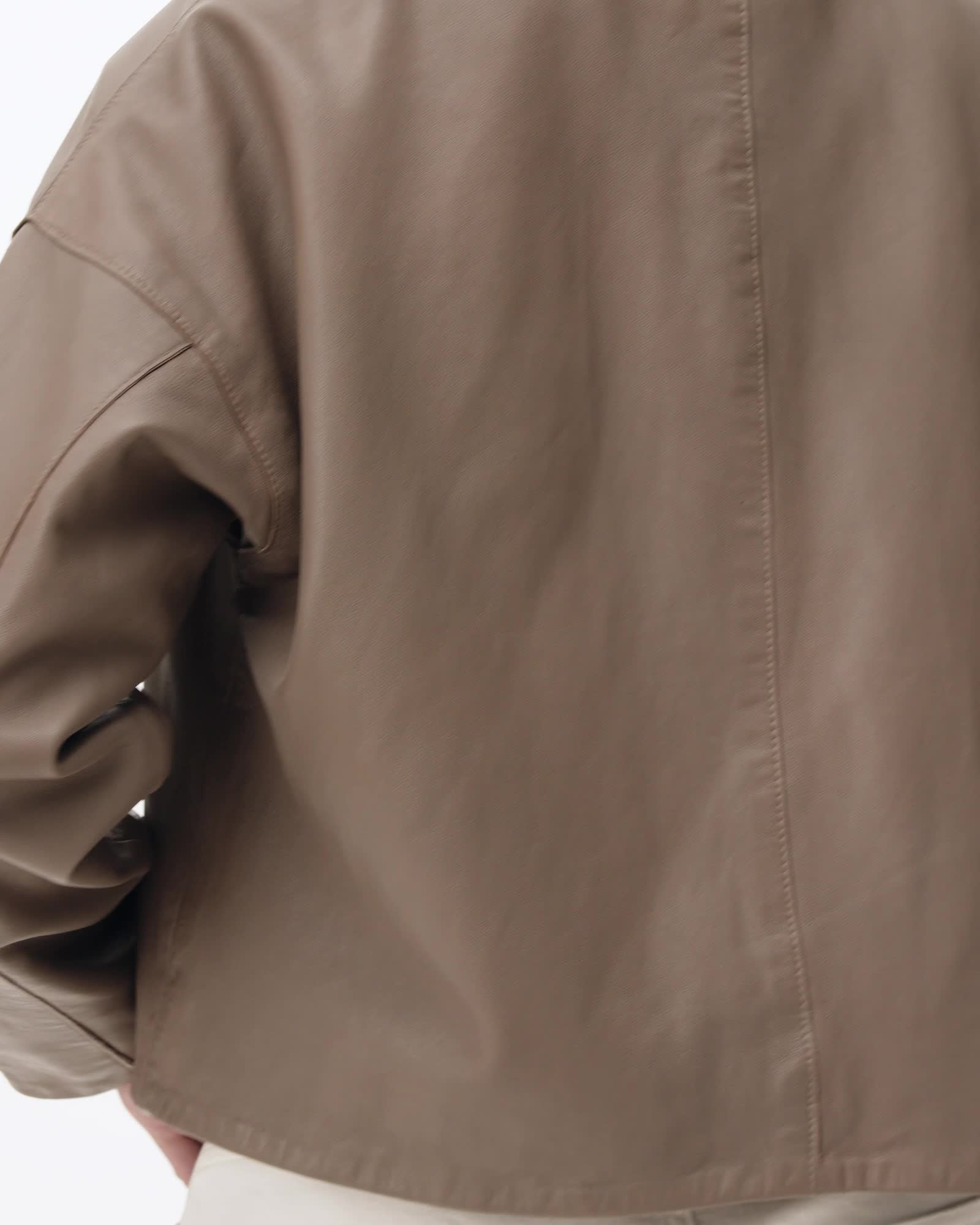Ryder Funnel Neck Leather Jacket