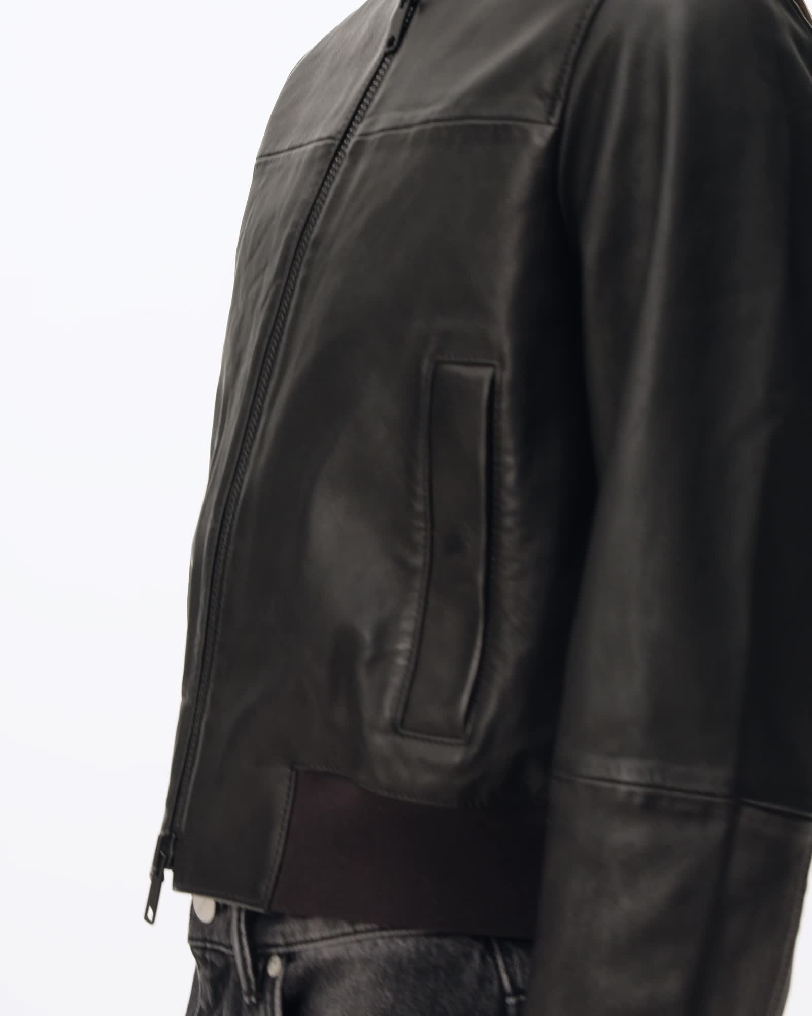Repurpose Leather Bomber Jacket Black | ALLSAINTS US